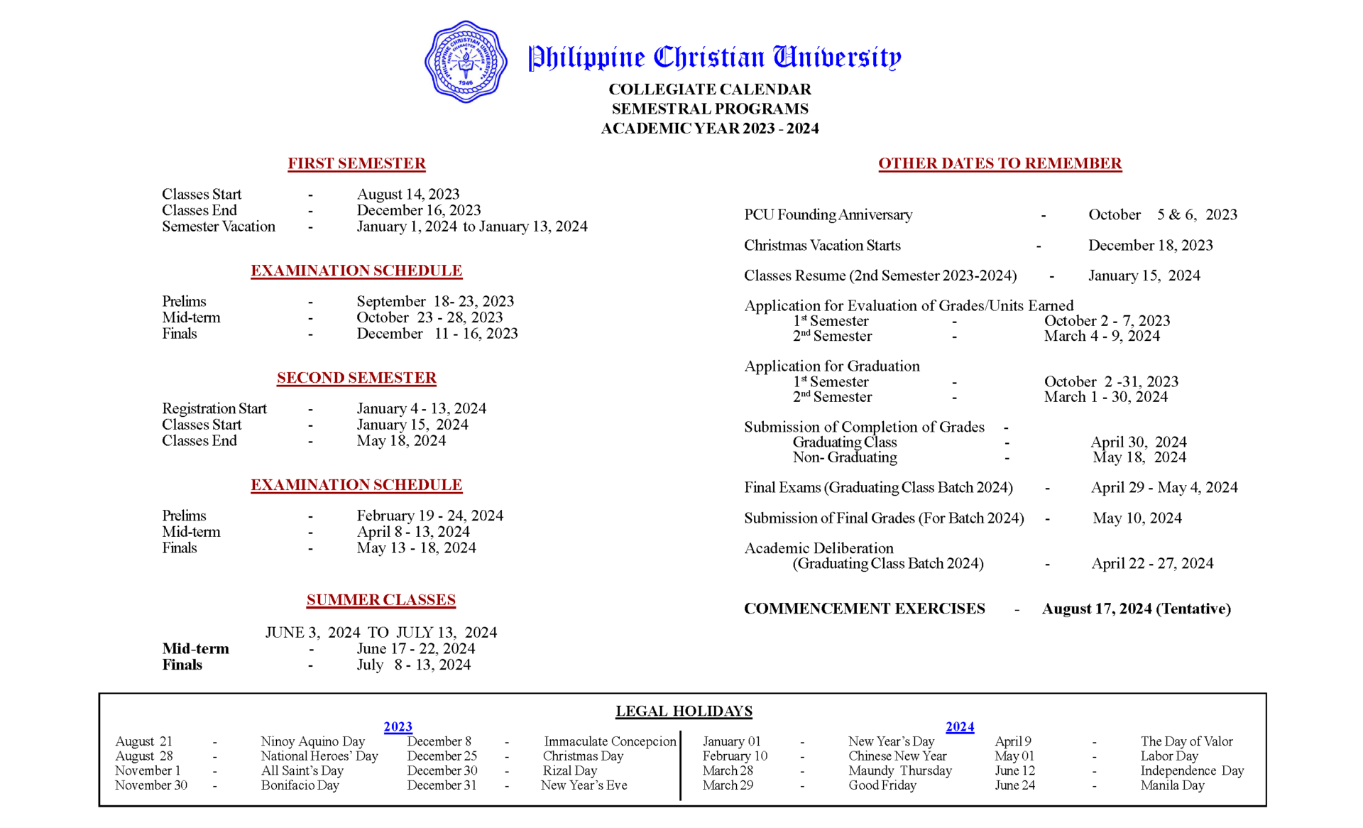 Admission Graduate School PCU Manila