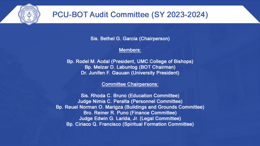 BOT - Audit Committee SY 2023-2024