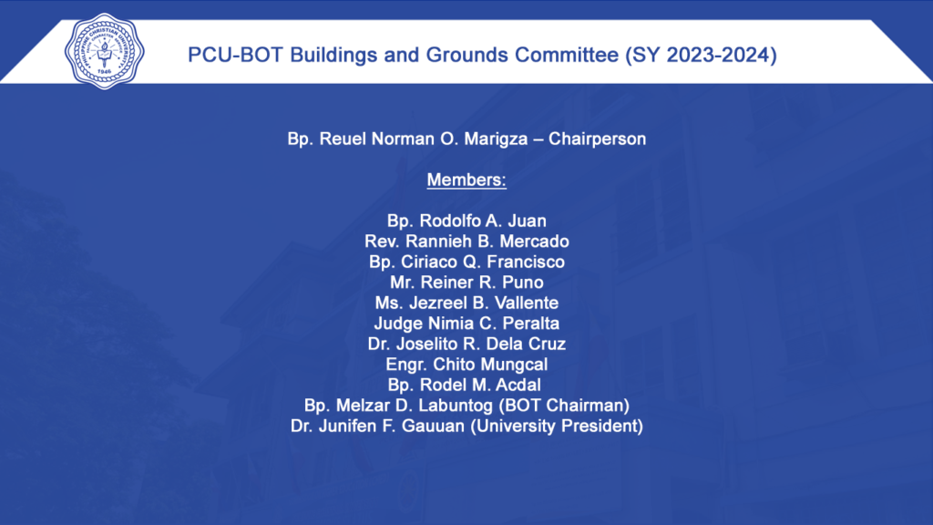 BOT - Buildings and Grounds Committee SY 2023-2024