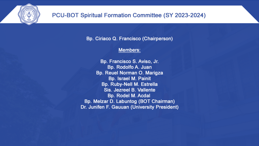 BOT - Spiritual Formation Committee SY 2023-2024