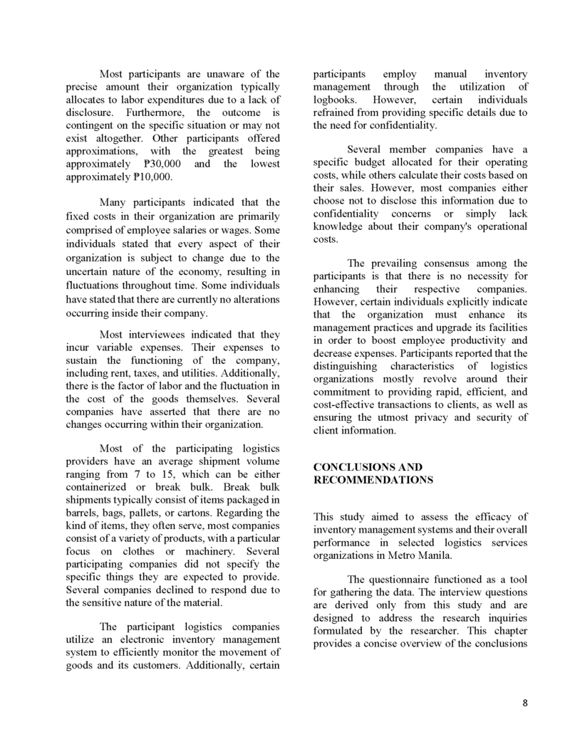 INVENTORY MANAGEMENT SYSTEM AND ITS OVERALL PERFORMANCE ON SELECTED ...