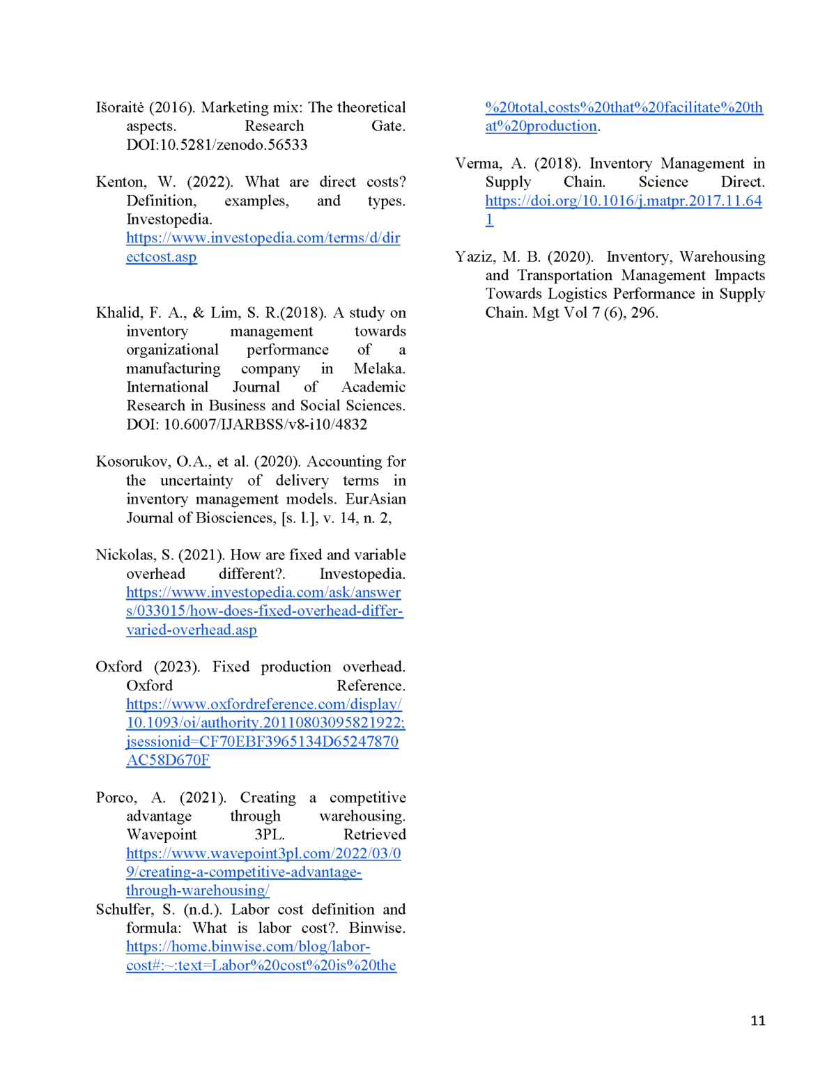 INVENTORY MANAGEMENT SYSTEM AND ITS OVERALL PERFORMANCE ON SELECTED ...
