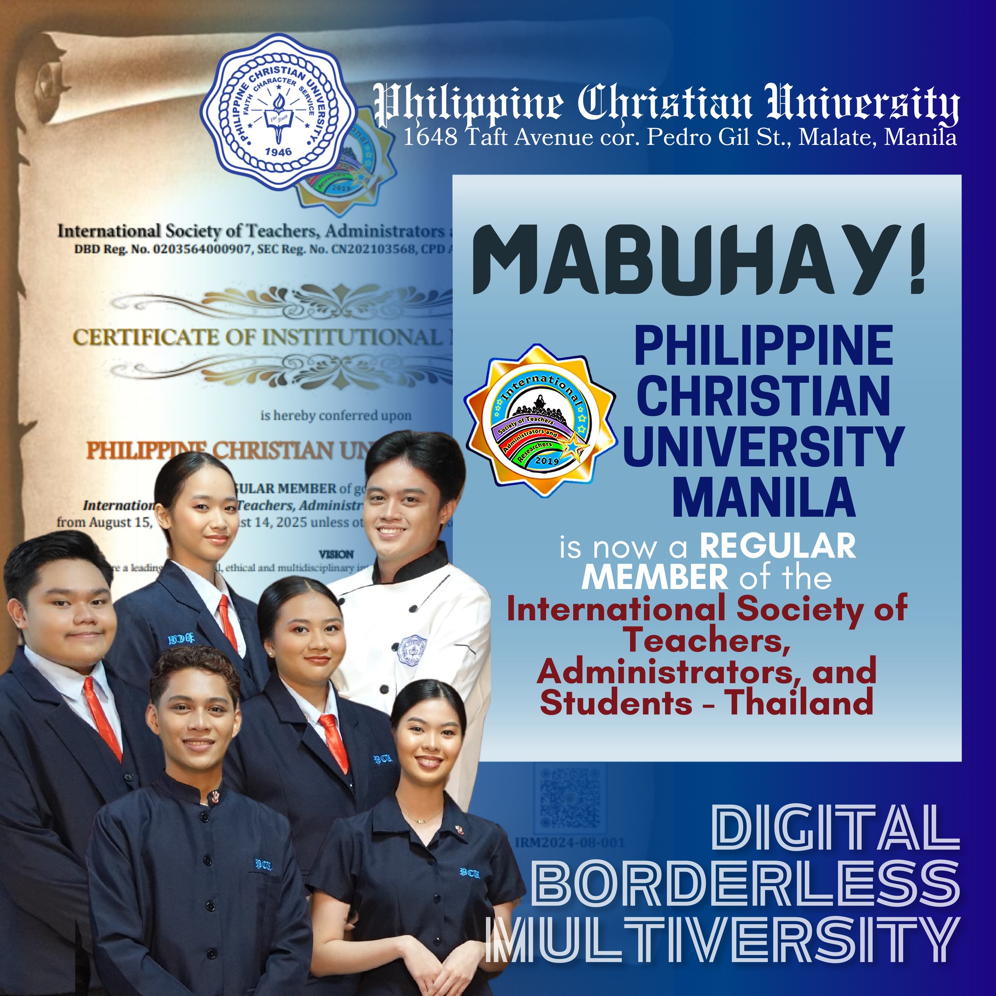 Regular Member Philippine Christian University is now a regular member of ISTAR, Inc ...